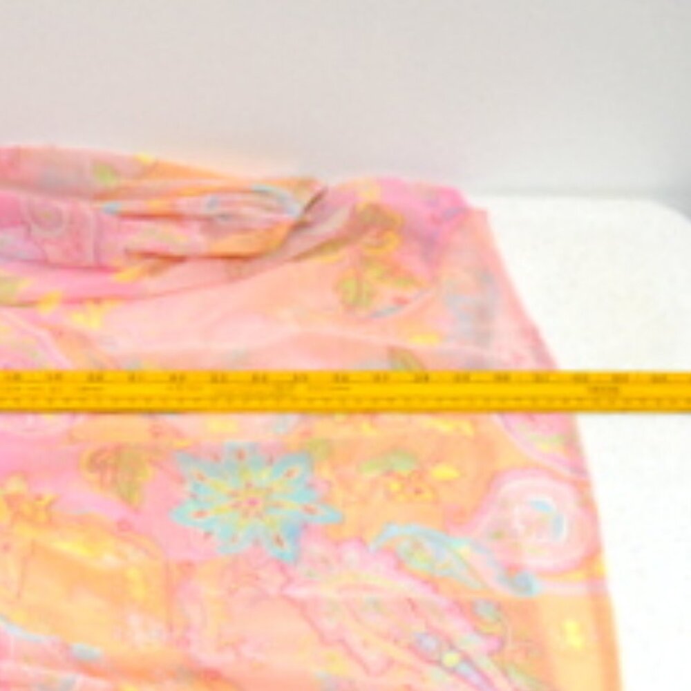 Susan Graver Women's Multicolor Paisley Print Sheer Long Sleeve Top - Size: 1X - Picture 8 of 10